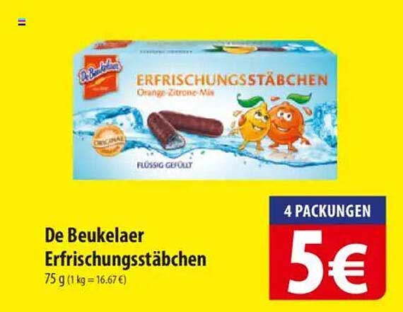 De Beukelaer Erfrischungsstäbchen Orange-Zitronen-Mix