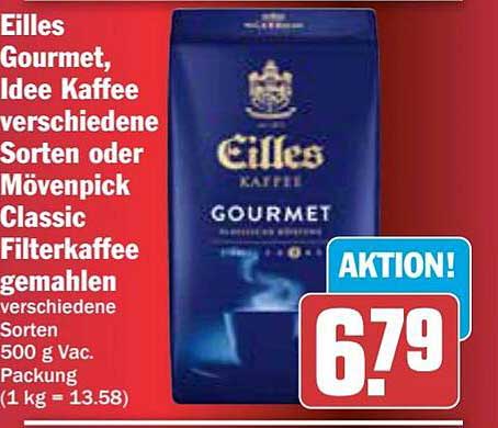 Eilles Gourmet und Mövenpick Classic Filterkaffee 500 g