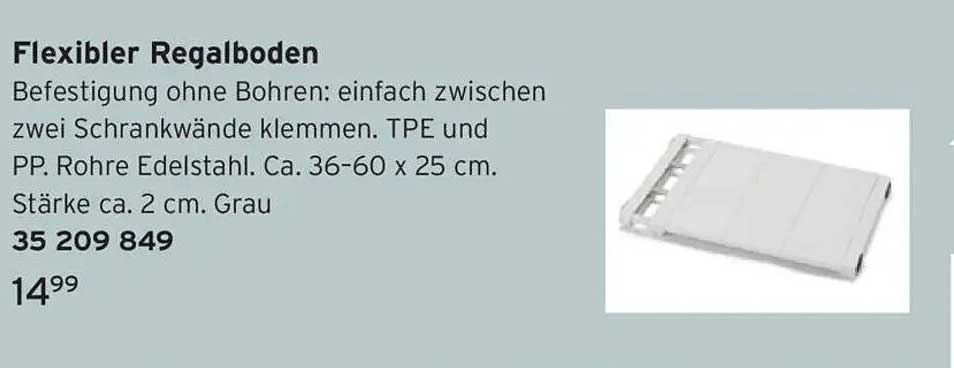 Flexibler Regalboden