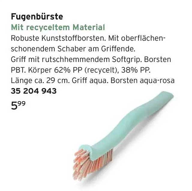 Fugenbürste mit recyeltem Material