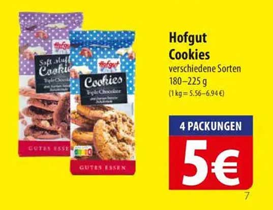 Hofgut Cookies verschiedene Sorten 180-225 g