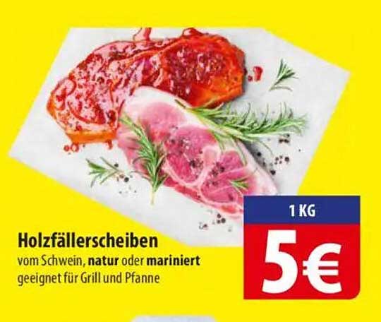 Holzfällerscheiben vom Schwein, natur oder mariniert