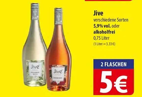 Jive - verschiedene Sorten 5,9% vol. oder alkoholfrei 0,75 Liter