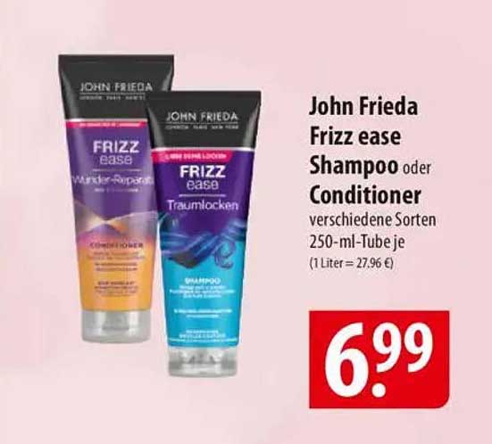 John Frieda Frizz ease Shampoo oder Conditioner verschiedene Sorten 250-ml-Tube je