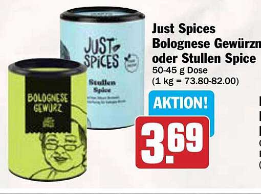 Just Spices Bolognese Gewürz oder Stullen Spice