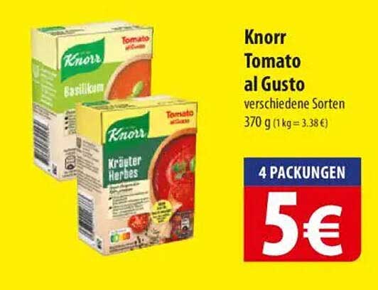 Knorr Tomato al Gusto verschiedene Sorten 4 PACKUNGEN