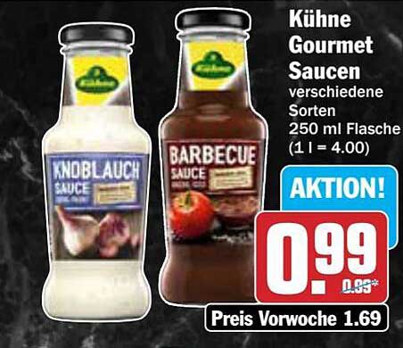 Kühne Gourmet Saucen verschiedene Sorten 250 ml Flasche