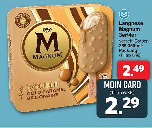 Langnese Magnum 3er/4er verschiedene Sorten