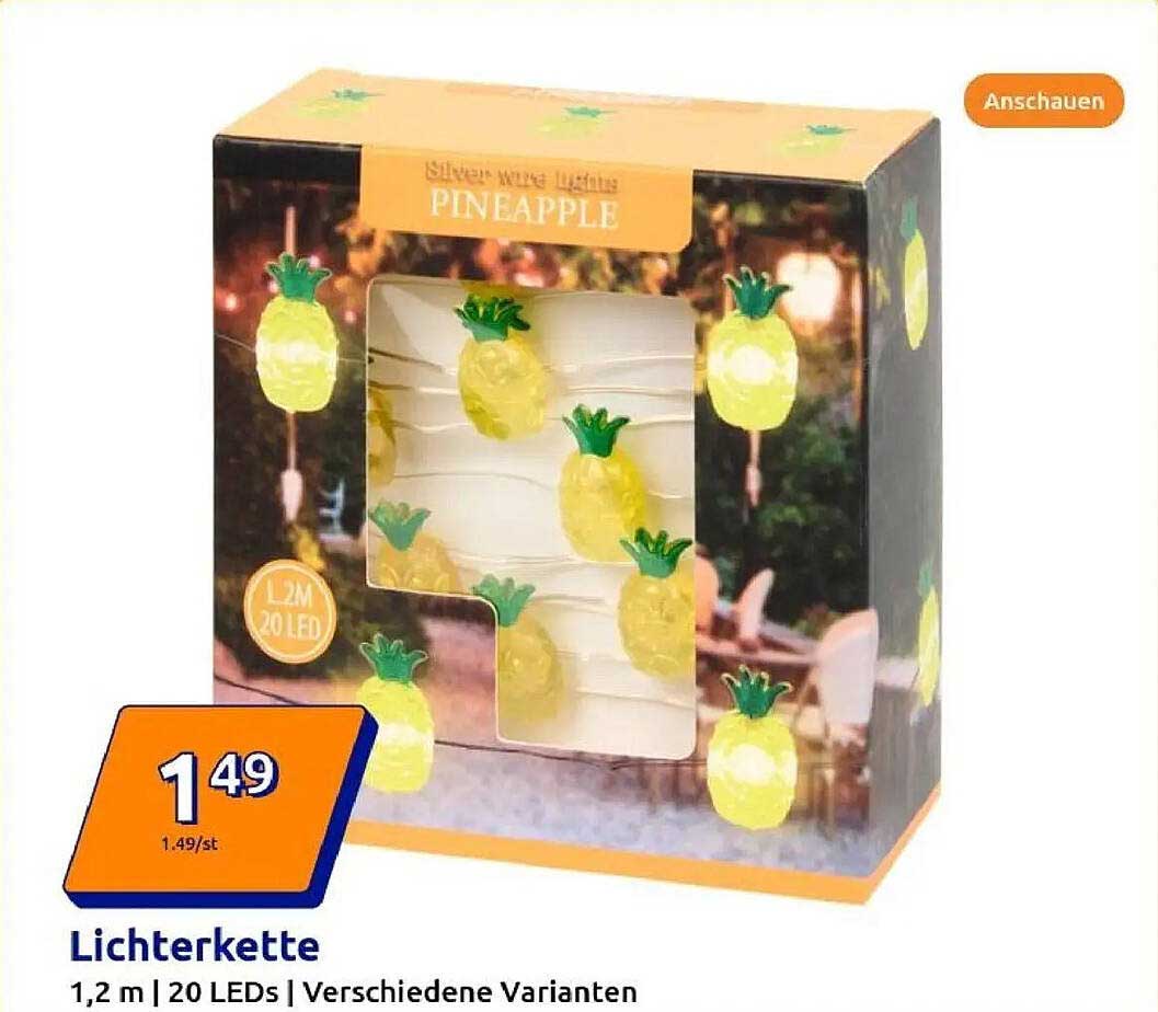 Lichterkette 1,2 m mit 20 LEDs - Verschiedene Varianten