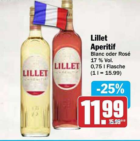Lillet Aperitif - Blanc oder Rosé