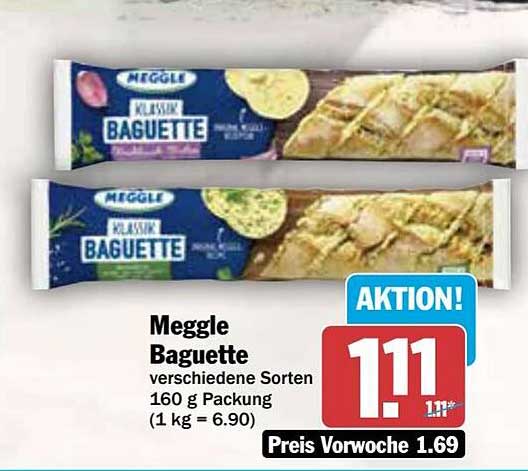 Meggle Baguette verschiedene Sorten 160 g Packung