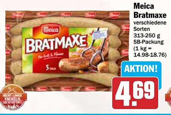 Meica Bratmaxe verschiedene Sorten 313-250 g SB-Packung