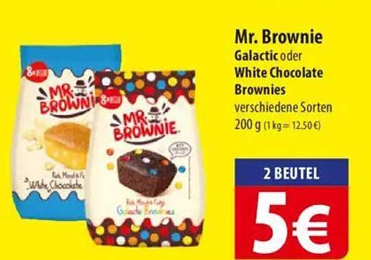 Mr. Brownie Galactic oder White Chocolate Brownies, 200 g (2 Beutel)