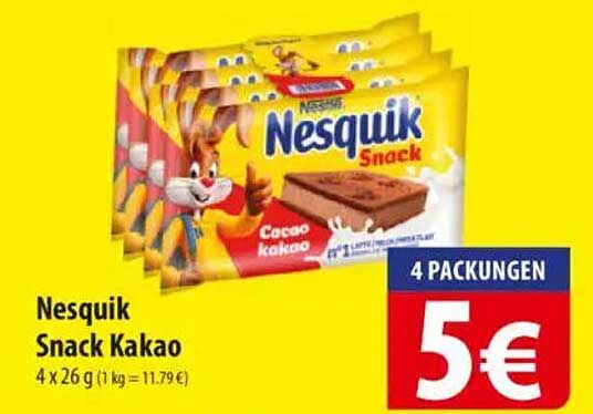 Nesquik Snack Kakao 4 x 26 g