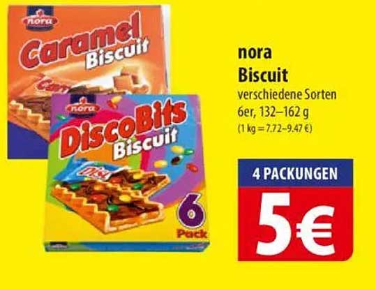 nora Biscuit verschiedene Sorten 6er, 132-162 g