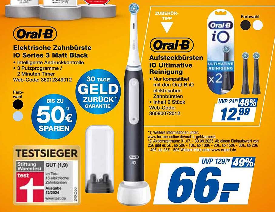 Oral-B Elektrische Zahnbürste iO Series 3 Matt Black
