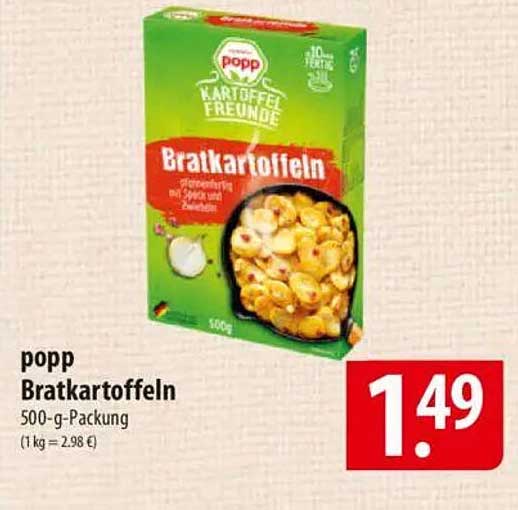popp Bratkartoffeln 500-g-Packung
