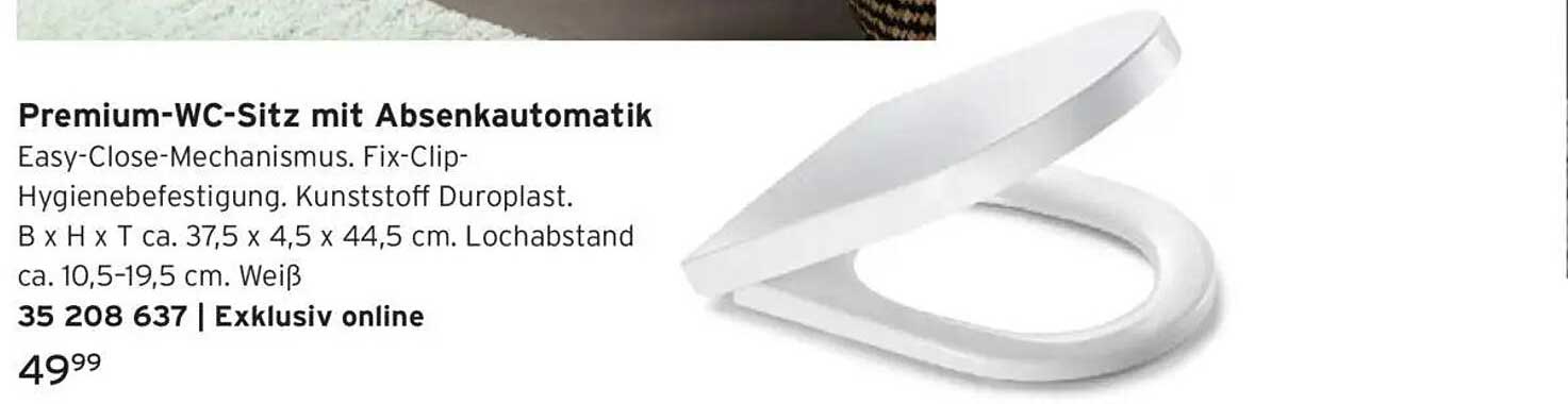 Premium-WC-Sitz mit Absenkautomatik