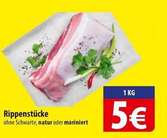 Rippenstücke ohne Schwarte, natur oder mariniert