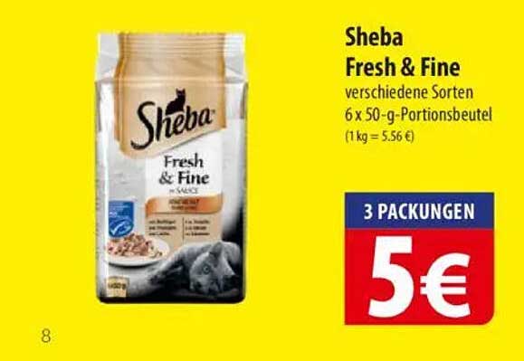 Sheba Fresh & Fine 6 x 50-g-Portionsbeutel