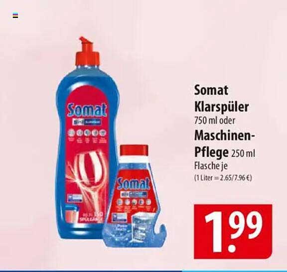 Somat Klarspüler 750 ml oder Maschinen-Pflege 250 ml