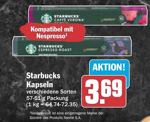 Starbucks Kapseln verschiedene Sorten 57-51 g Packung