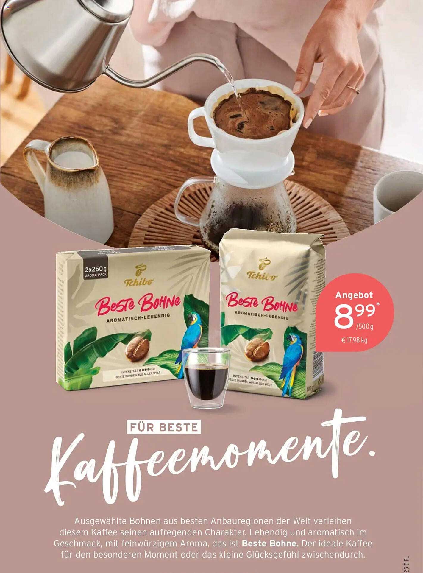 Tchibo Beste Bohne 500g - Aromatisch & Lebendig