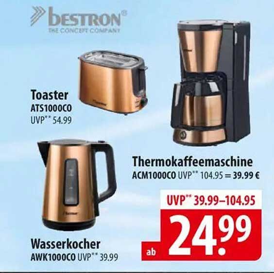 Thermokaffeemaschine ACM1000C0, ab 24,99 €