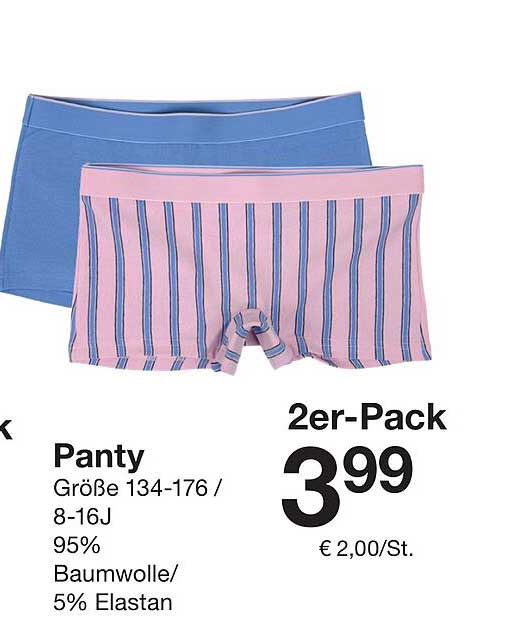 2er-Pack Panty für Mädchen - Bequem und stylisch!