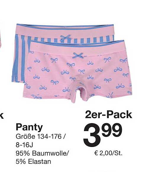 2er-Pack Pantys in verschiedenen Designs