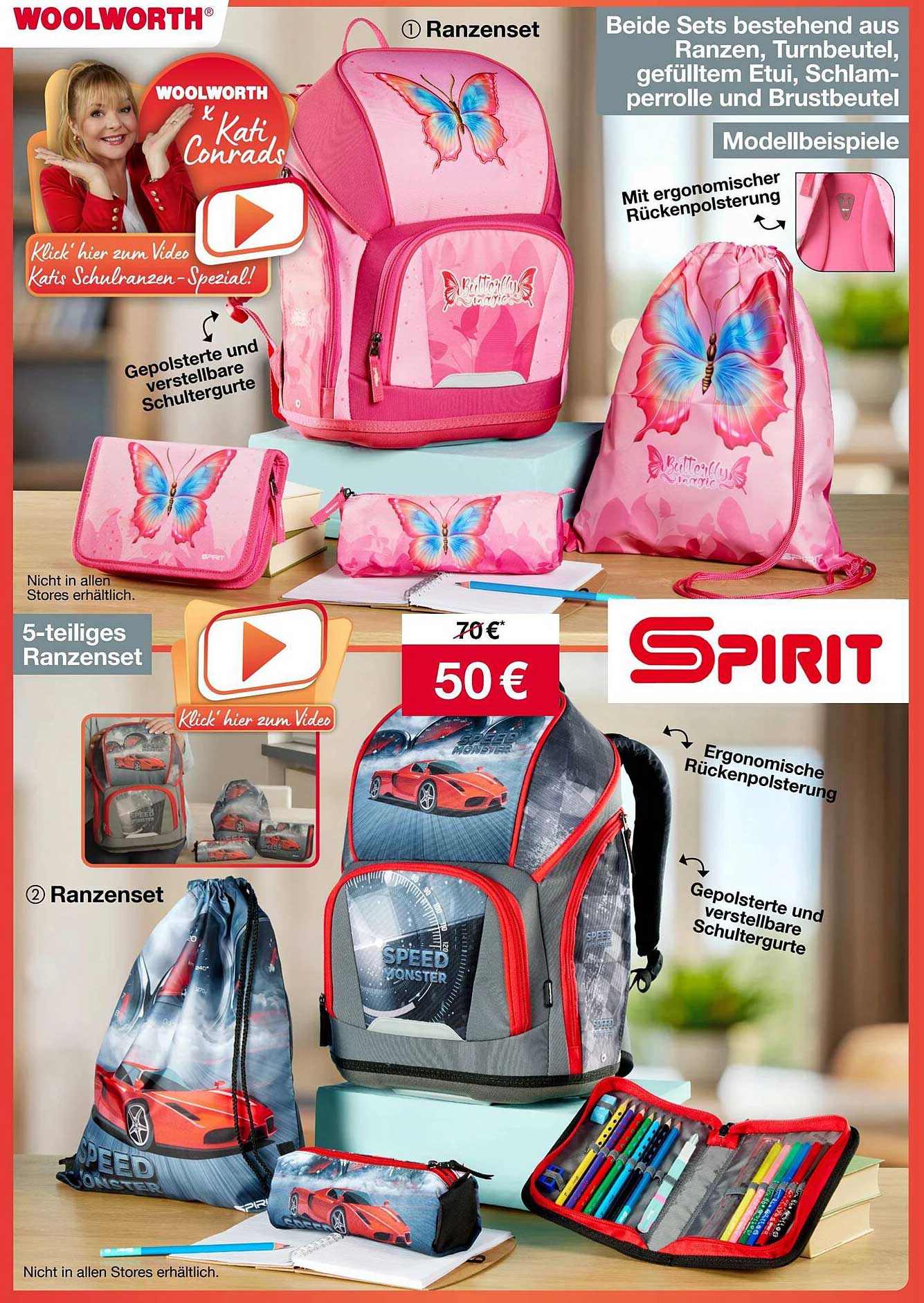 5-teiliges Ranzenset von Spirit