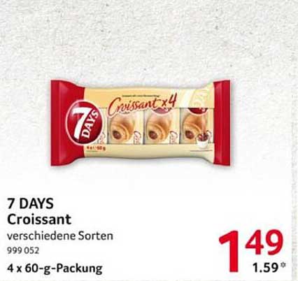 7 DAYS Croissant - verschiedene Sorten