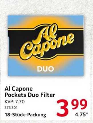 Al Capone Pockets Duo Filter - 18 Stück Packung