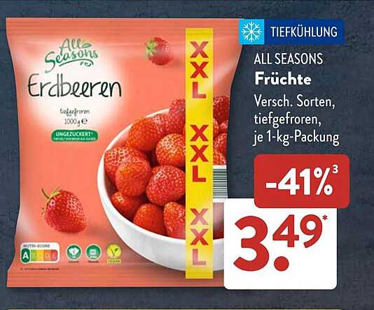ALL SEASONS Erdbären 1 kg Packung, tiefgefroren