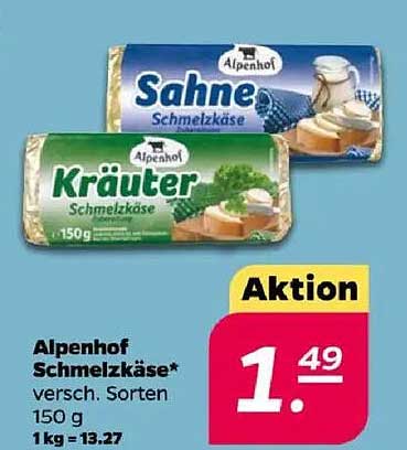 Alpenhof Schmelzkäse - verschiedene Sorten