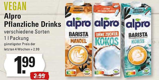 Alpro Pflanzliche Drinks - verschiedene Sorten 1 L Packung