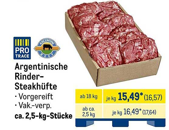 Argentinische Rinder-Steakhüfte - Vorverarbeitet und Hochwertig