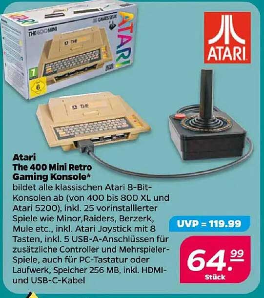 Atari The 400 Mini Retro Gaming Konsole