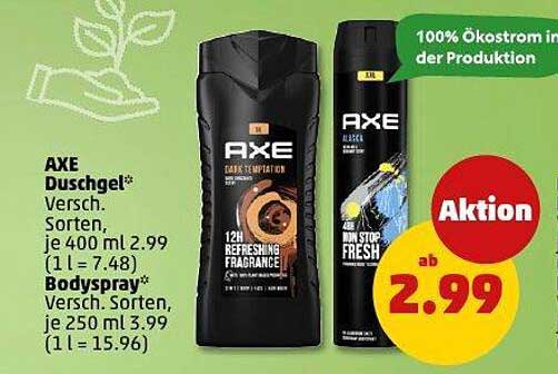 AXE Duschgel und Bodyspray Angebot