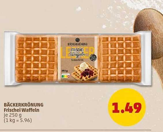BÄCKERKRÖNUNG Frische Waffeln je 250 g