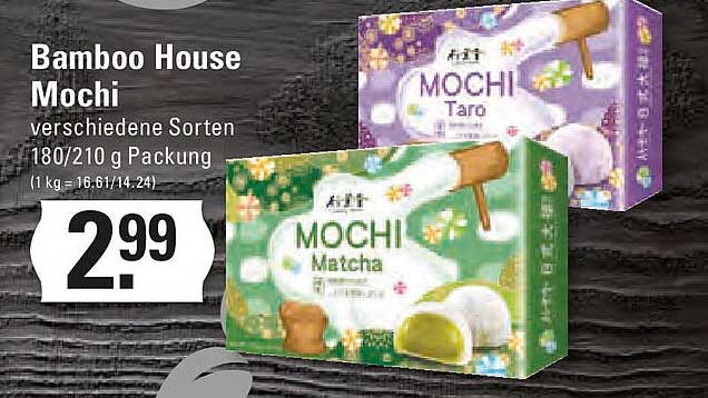 Bamboo House Mochi verschiedene Sorten 180/210 g Packung