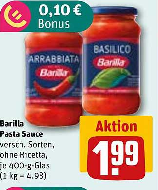 Barilla Pasta Sauce - verschiedene Sorten für nur 1,99 €