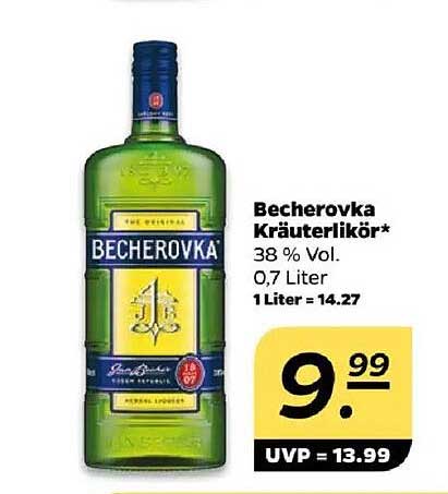 Becherovka Kräuterlikör 0,7 Liter – 38 % Vol.