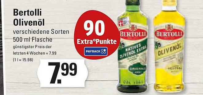 Bertolli Olivenöl verschiedene Sorten 500 ml Flasche