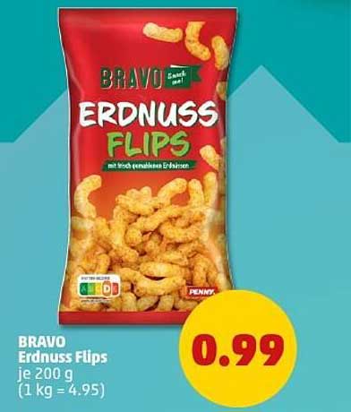 BRAVO Erdnuss Flips 200 g