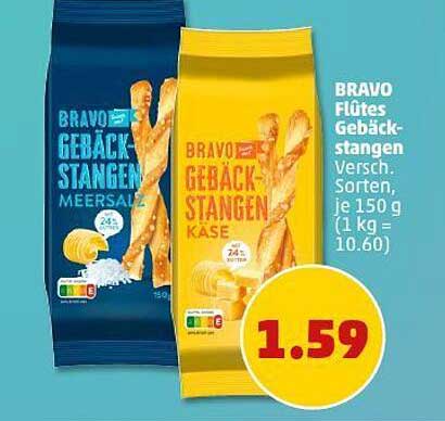 BRAVO Flütes Gebäckstangen – Meersalz und Käse