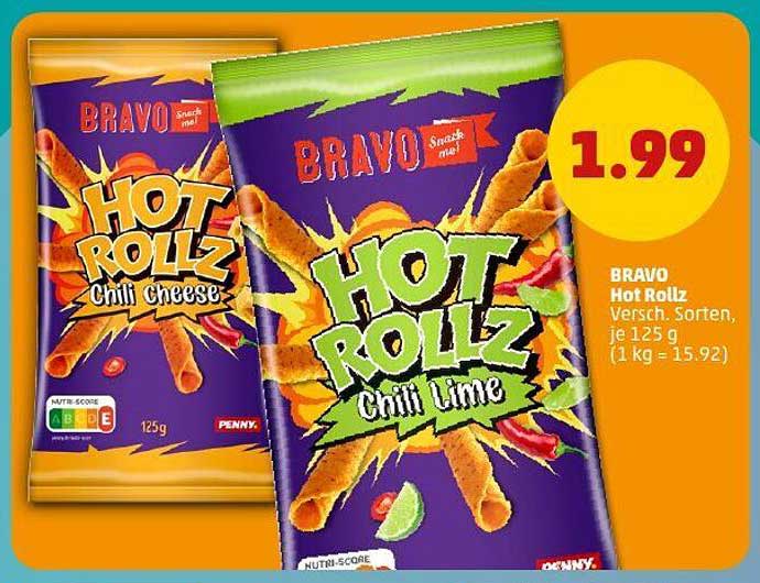 BRAVO Hot Rollz - Verschiedene Sorten, je 125 g