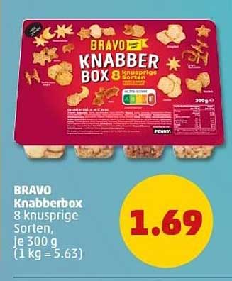 BRAVO Knabberbox - 8 knusprige Sorten, 300 g