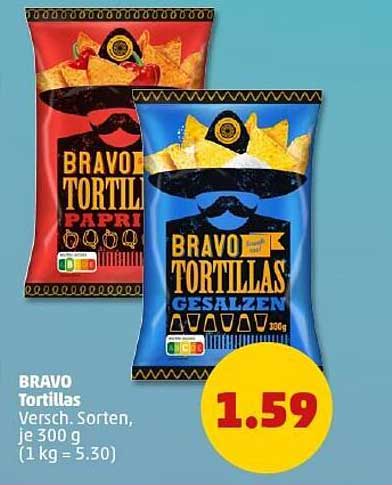 BRAVO Tortillas, Verschiedene Sorten, je 300 g