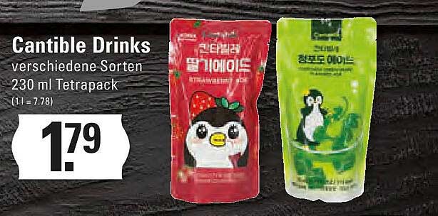 Cantible Drinks verschiedene Sorten 230 ml Tetrapack